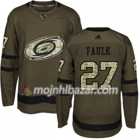 Dresovi Carolina Hurricanes Justin Faulk 27 Adidas 2017-2018 Camo Zelena Authentic - Muške